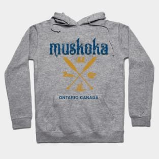 Muskoka Crossed Paddles (Rough Textured) Hoodie